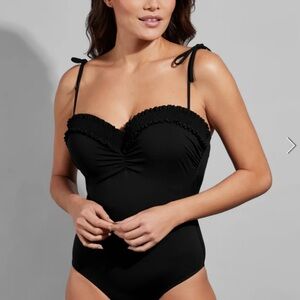 EMPREINTE KISS BANDEAU SWIMSUIT | BLACK